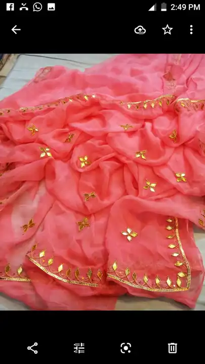 🙏🙏New lonching
              
👋👋Najbeen ciffone fabric saree🇮🇳🇮🇳👀👀👀 
🔠🔠🔠Hand Gotta pet uploaded by Gotapatti manufacturer on 3/24/2023