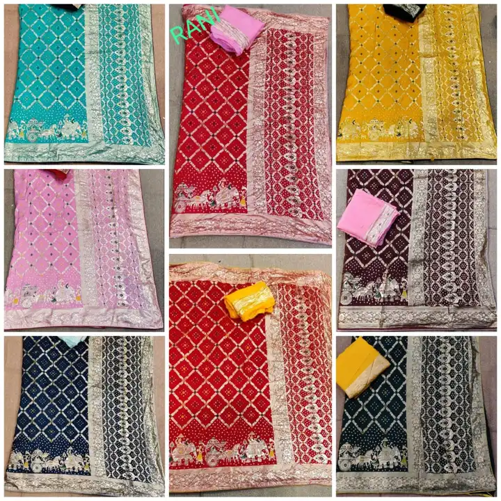🔱🔱🔱🕉️🕉️🕉️🔱🔱🔱

    New launching 

Patola saree
 
Original product


👉pure moonga silk fabr uploaded by Gotapatti manufacturer on 3/24/2023