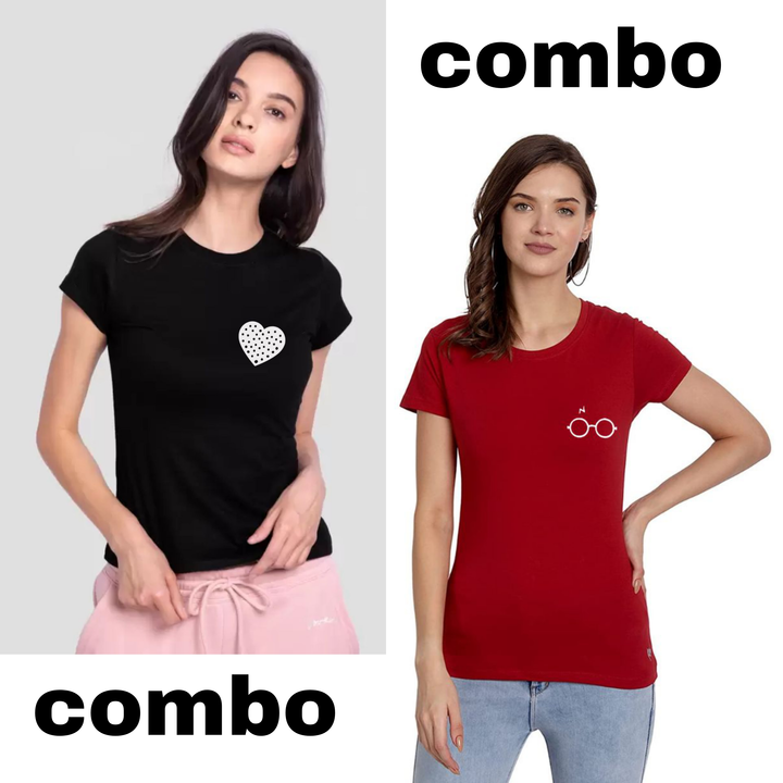 Women dress, women top, printed women t shirt for women combo set of 2 lowest price product uploaded by A.R Fashion? on 3/25/2023