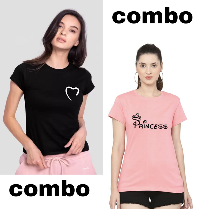 Women dress, women top, printed women t shirt for women combo set of 2 lowest price product uploaded by business on 3/25/2023
