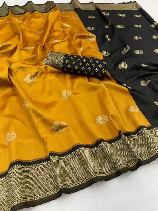 Beautiful yellow 💛 saree uploaded by Dhananjay Creations Pvt Ltd. on 3/25/2023