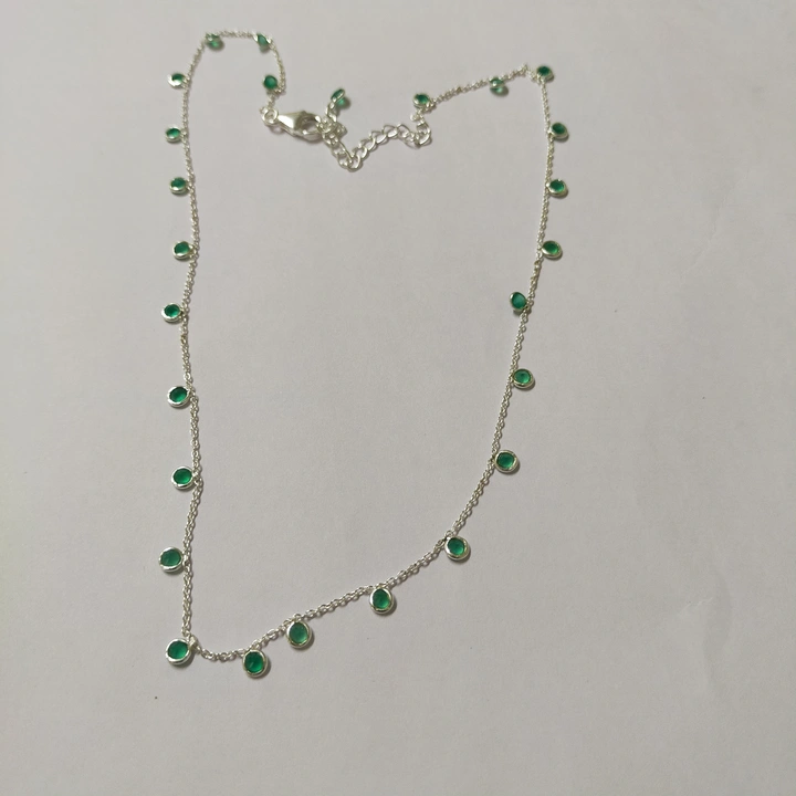 Silver necklace with Gemstones  uploaded by The Flint gems on 3/25/2023