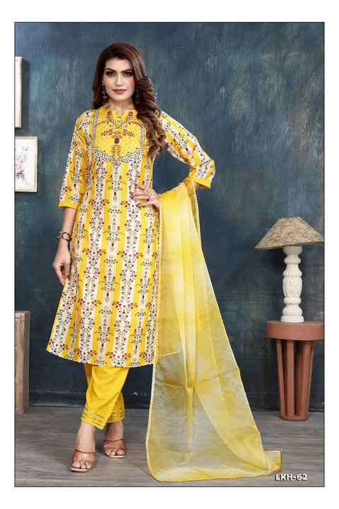 Exclusive Kurta with Pant and Duppatta  uploaded by Vihu fashion on 3/25/2023