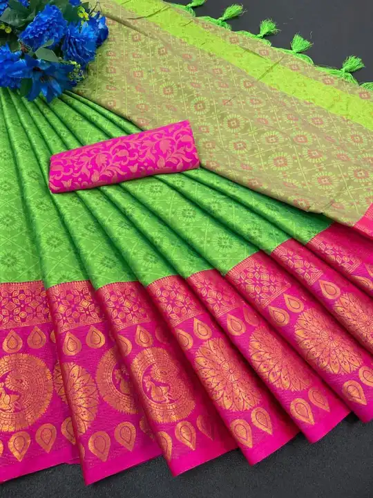 Exclusive soft cotyon saree uploaded by GS TRADERS on 3/25/2023