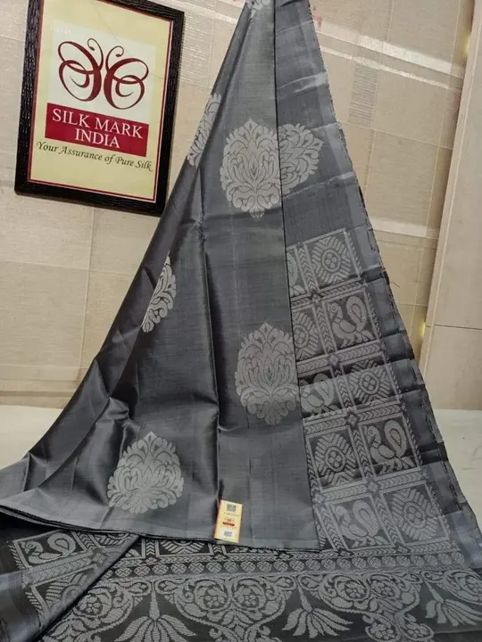 Silver Zari Pallu Design with Allover Silver Butti uploaded by DHANANJAY CREATION  on 3/25/2023