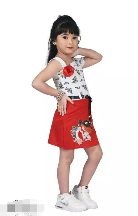 Girls fashion short skirt and top uploaded by Pagli Fashion on 3/25/2023