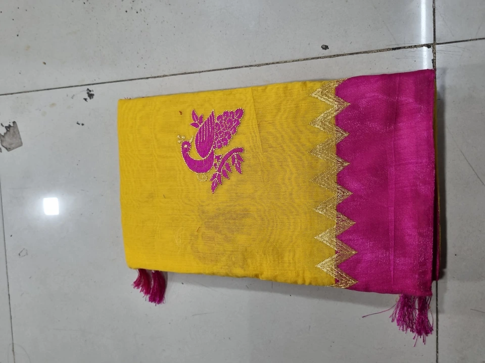 Yellow special for haldi uploaded by saffron silk mills on 3/25/2023
