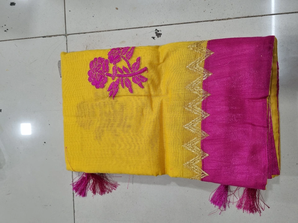 Yellow special for haldi uploaded by saffron silk mills on 3/25/2023