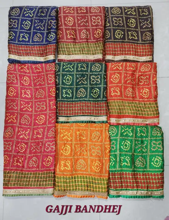 #gajisilk #bandhani #bandhej #handloom #gharchola #handmade #saree #kalabandhej #bandhanisaree #sare uploaded by Sai prem sarees on 3/25/2023