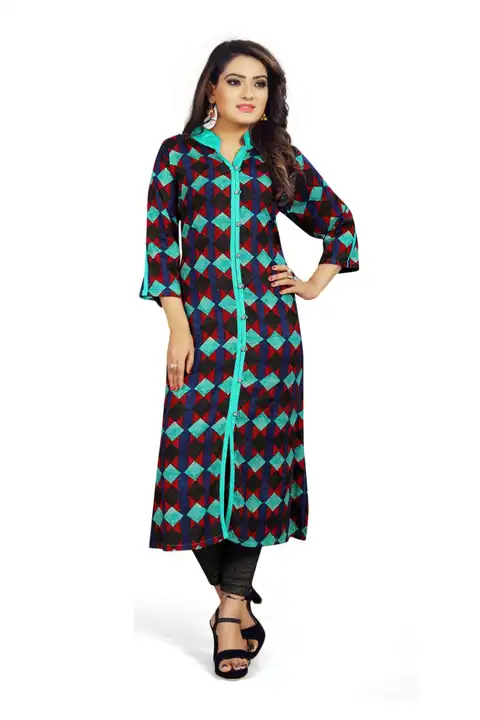 Rayon printed long kurti  uploaded by Ashda Fashion on 3/25/2023