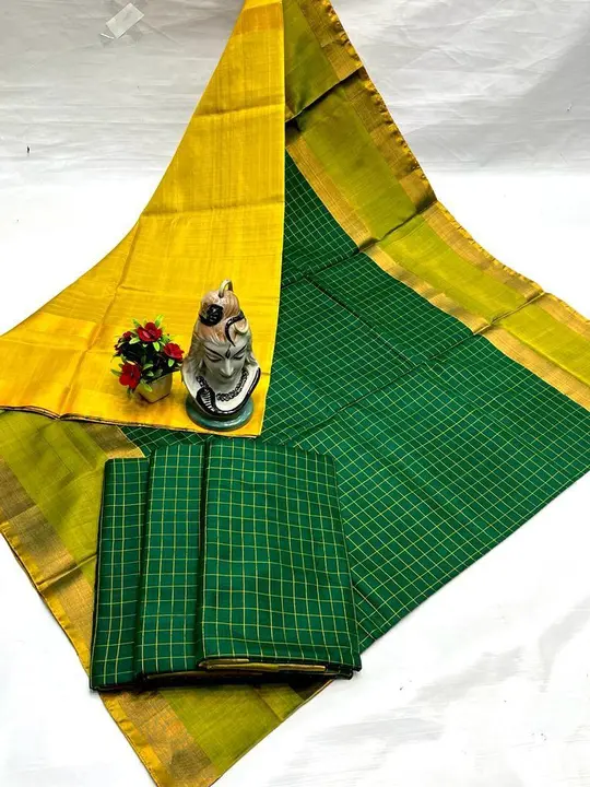 Uppada pattu checks sarees uploaded by Lakshmi Bhavyasri silks on 3/25/2023