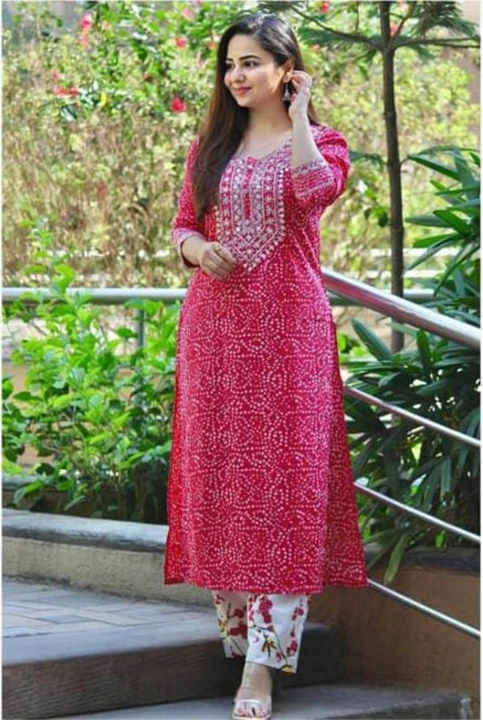 Kurti with pant  uploaded by Namokar collection on 3/25/2023
