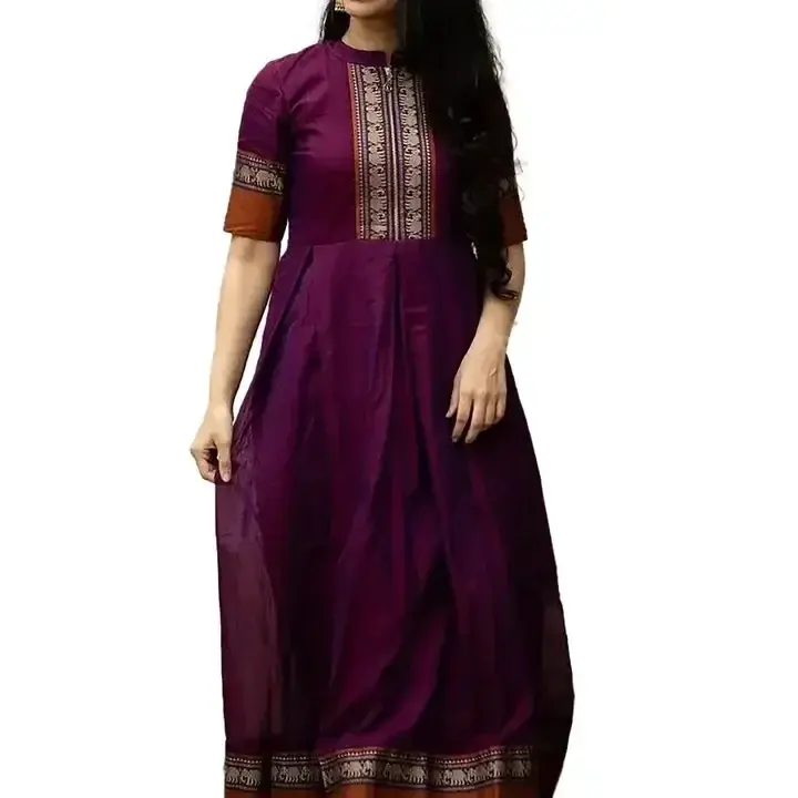 Product image of Fancy Slub Cotton Gown For Women, price: Rs. 471, ID: fancy-slub-cotton-gown-for-women-a6ab46d8