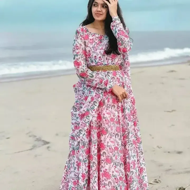Maxi gown with dupatta set uploaded by Girls collection  on 3/25/2023