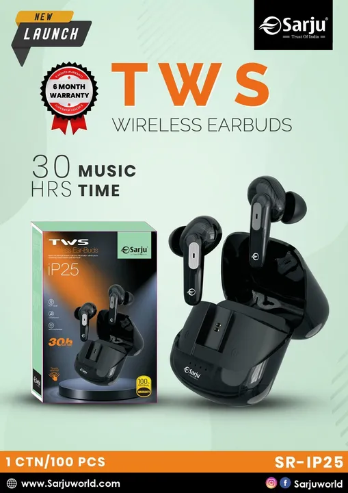 Sarju Tws Wireless earbuds  uploaded by business on 3/25/2023