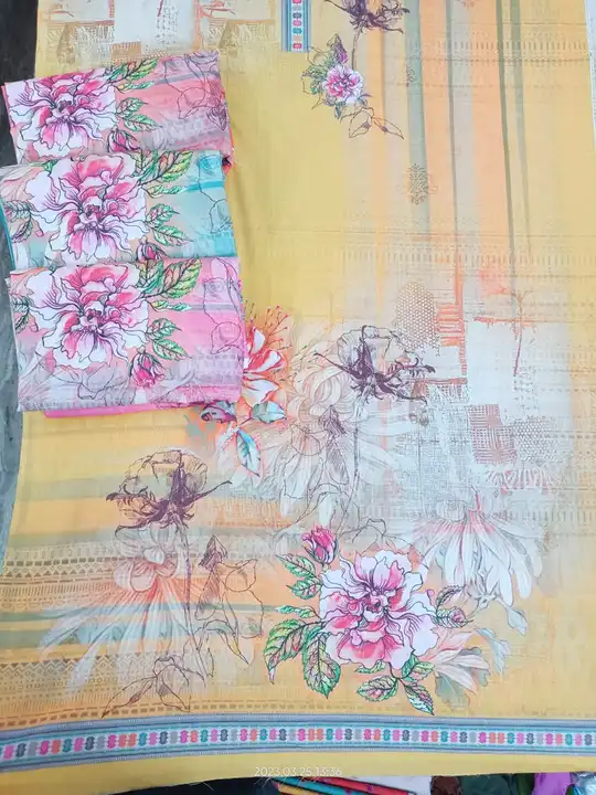 Digital printed cotton suits uploaded by Tushar textiles on 3/25/2023