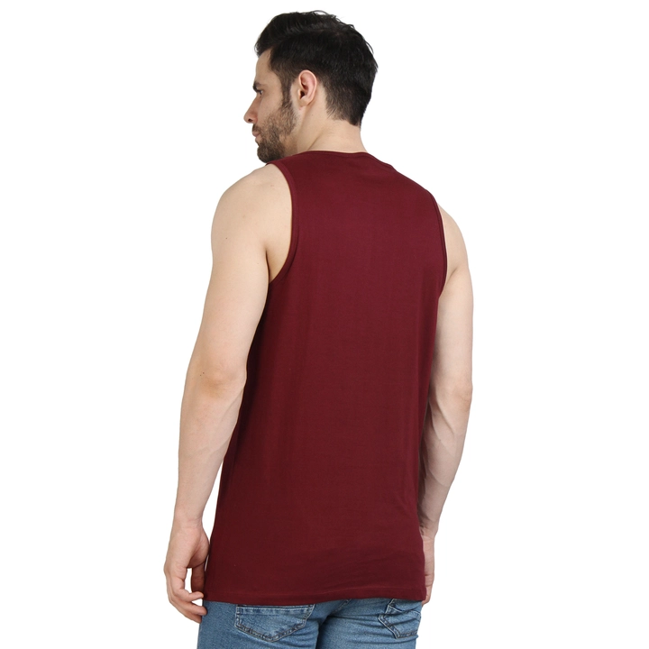 Men's Tank Vest color block maroon_grey uploaded by Youthpoi clothing  on 3/25/2023