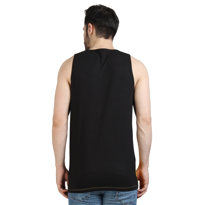 Men's Tank Vest color block black_yellow uploaded by Youthpoi clothing  on 3/25/2023