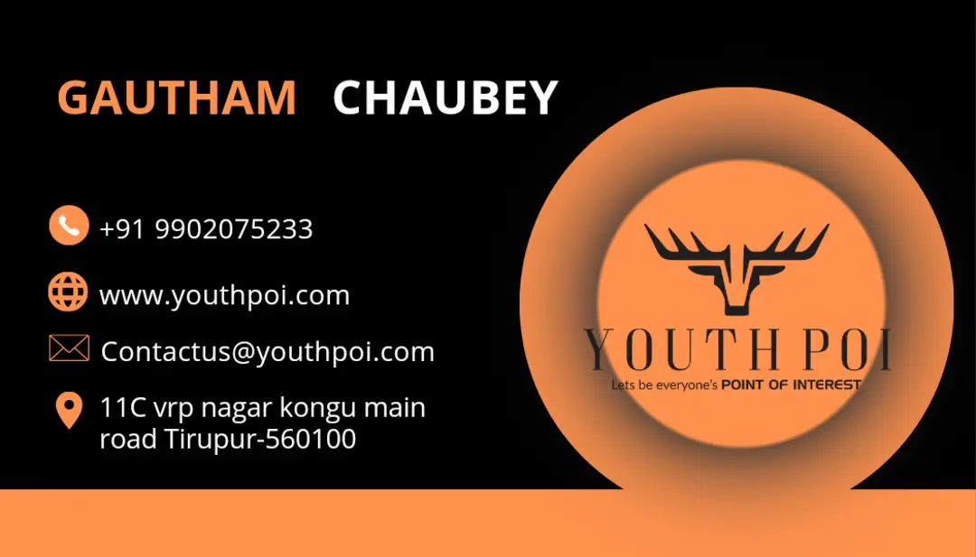Visiting card store images of Youthpoi clothing 