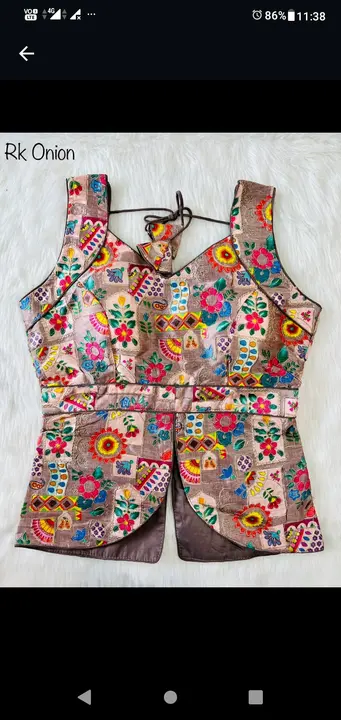 Fancy print blouse uploaded by Yash creation on 3/25/2023