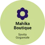 Business logo of Mahika boutique