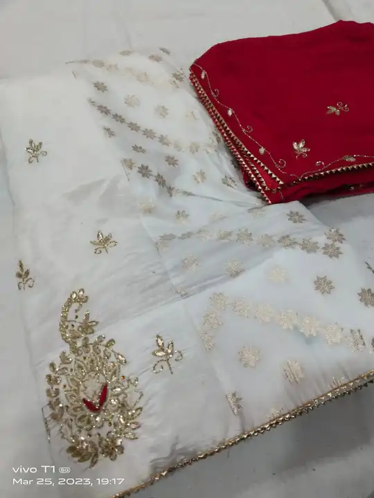 *Beautiful Lahenghas*
🌻 🏵️   🌼 
Winter wedding season offer  🥻🥻

Pure Uppda silk langha + pure  uploaded by Gota Patti manufacturing on 3/25/2023