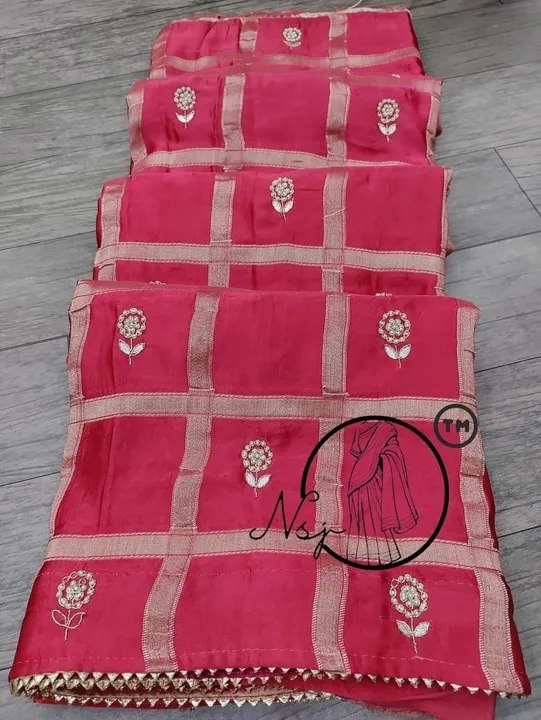 presents Trending  wedding special saree*
👉keep shopping with us 

❤️🌹original product 🌹❤️

👉PUR uploaded by Gota Patti manufacturing on 3/25/2023