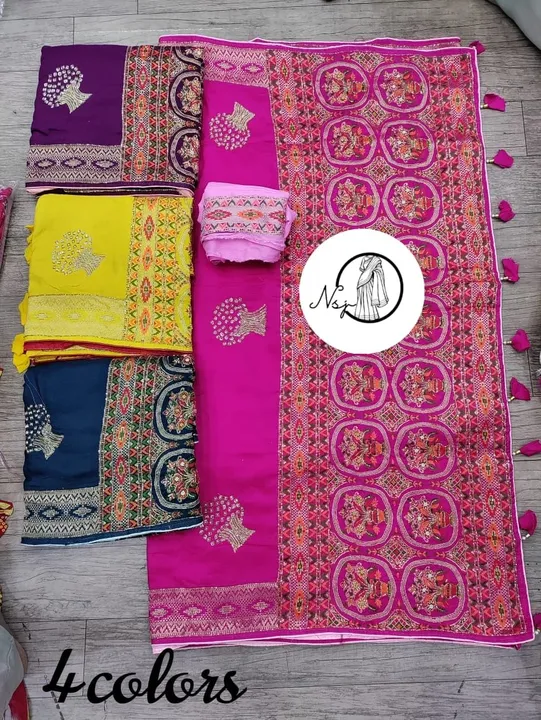 Presents  unique Saree Collection*

*beautiful color combination Saree for all ladies*

💖💖new Laun uploaded by Gota Patti manufacturing on 3/25/2023