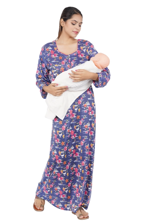 Hosiery Cotton Feeding Nighty Size-L,XL uploaded by Bhavya Sales and Marketing on 3/26/2023