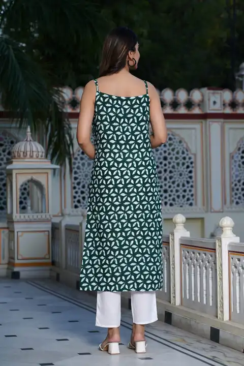 Green Kurti & White Pent uploaded by S R Fashion on 3/26/2023