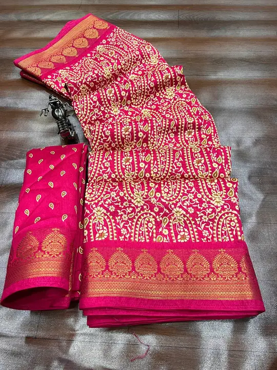 Beautiful Cotton slub saree  uploaded by DUDHAT Impax on 3/26/2023