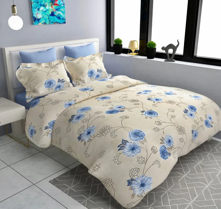 Premium fitted bedsheet with 2 pillow cover  uploaded by Vivek enterprises on 5/30/2024