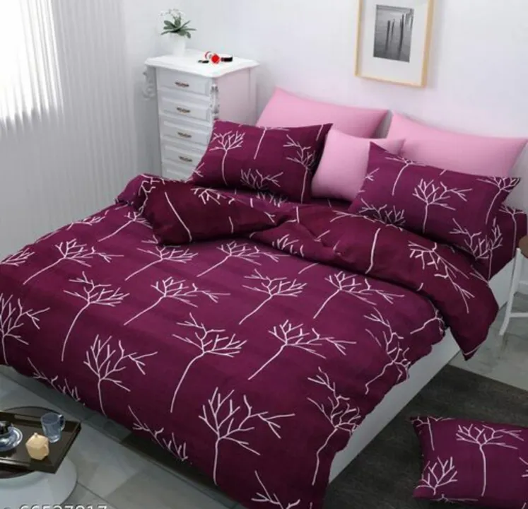 Premium fitted bedsheet with 2 pillow cover  uploaded by Vivek enterprises on 3/26/2023