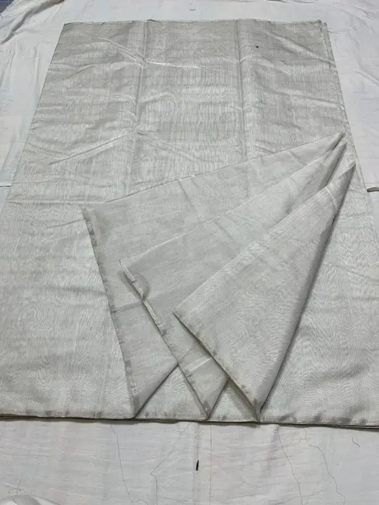 Chanderi silver zari full tissue fabric  uploaded by WEAVER'S ORIGIN silk and Sarees on 3/26/2023