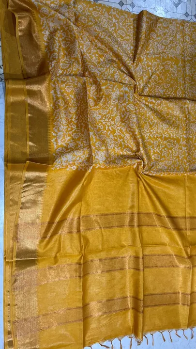 #Kataan Silk saree beautiful print  uploaded by Goverdhan Silk  on 3/26/2023