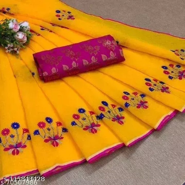 Chanderi cotton saree with blouse pices. uploaded by business on 3/26/2023