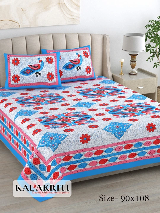 Pure cotton king size bedsheets uploaded by COPPVILLA - The art and craft store on 3/26/2023