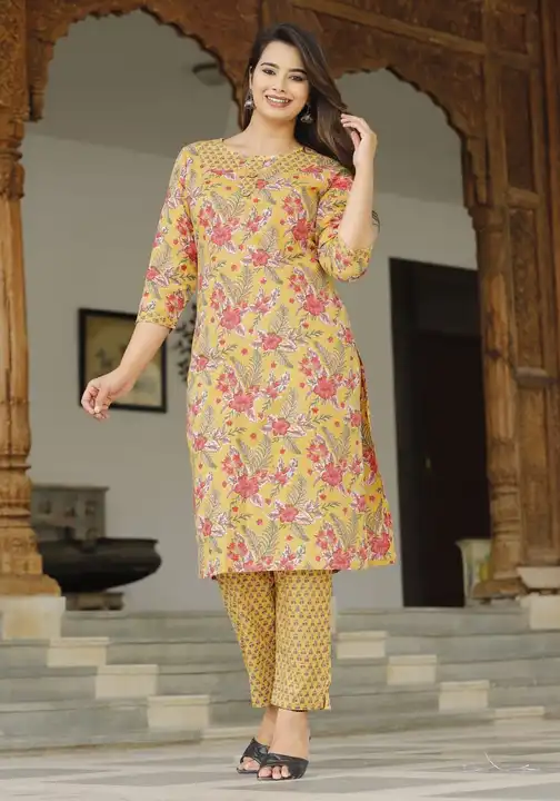 Kurti with pant uploaded by Namokar collection on 3/26/2023