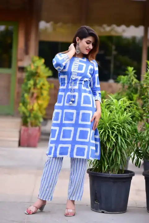 Kurti with pant  uploaded by Namokar collection on 3/26/2023