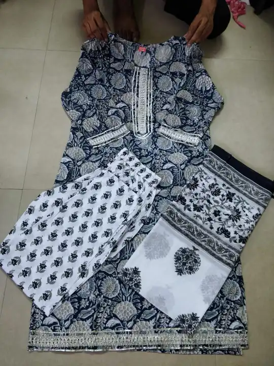 Kurti with pant in duppta  uploaded by Namokar collection on 3/26/2023