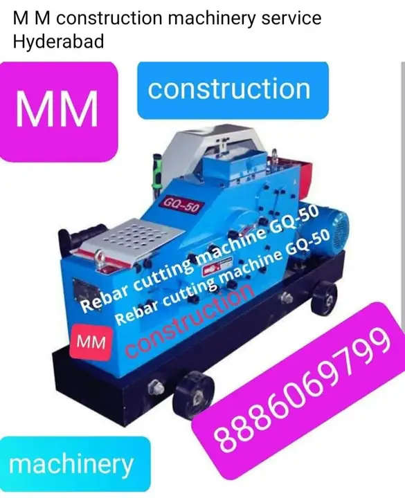 Rebar cutting machine GQ-50  uploaded by M M construction machinery service Hyderabad on 3/26/2023