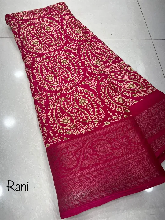SAREES:-*DOLA SILK  SOFT SMOOTH*
*WITH RUNNING BLOUSE* uploaded by NIVA CREATION on 3/26/2023
