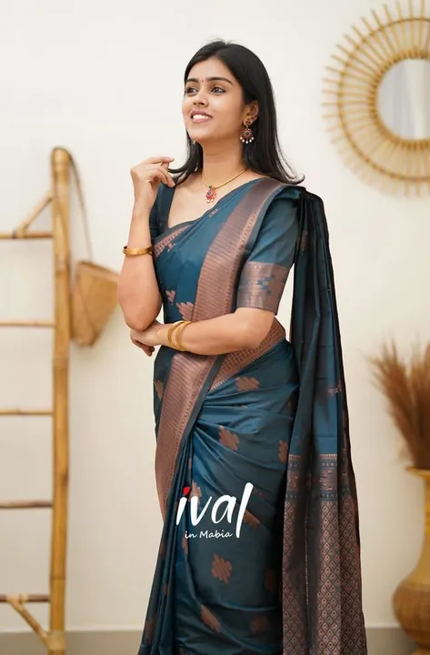 LICHI silk saree with classic butta design with blouse  uploaded by Dhreya Enterprise on 3/26/2023