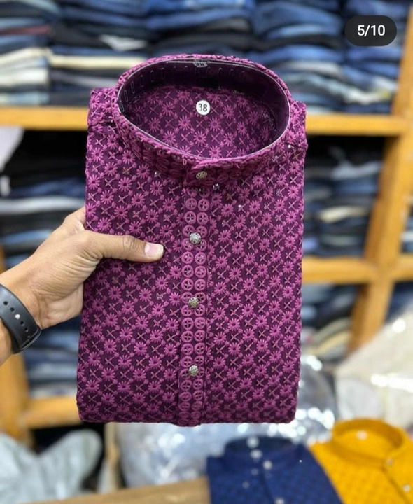 Men kurta uploaded by unique creations on 3/26/2023