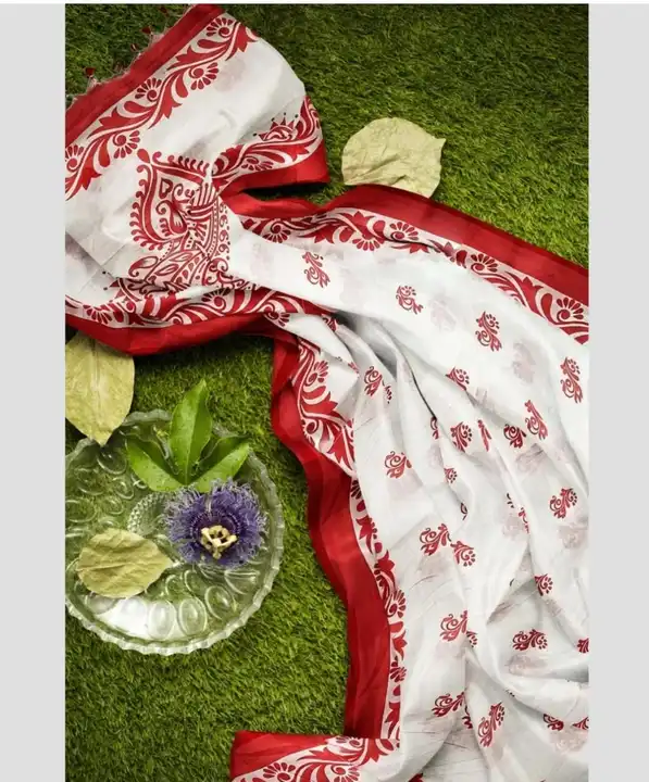 Handloom khadi cotton saree  with bp  uploaded by Sujata saree cantre on 3/26/2023