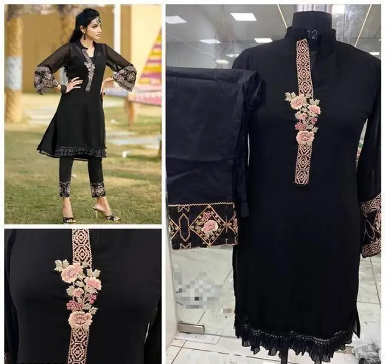 Soft Georgette Pakistani Style Kurta Pant Sets uploaded by Zihiki Bazar  on 3/26/2023