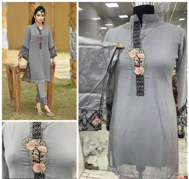 Soft Georgette Pakistani Style Kurta Pant Sets uploaded by Zihiki Bazar  on 3/26/2023
