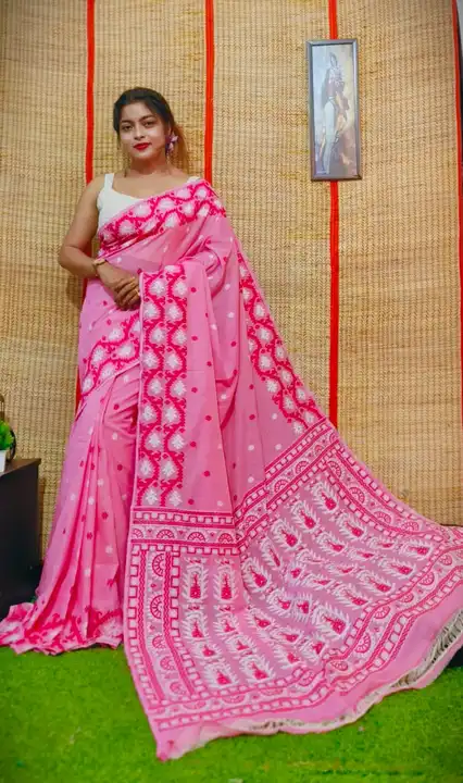 Cotton Handloom jamdani saree  uploaded by Debasree Boutique on 3/26/2023