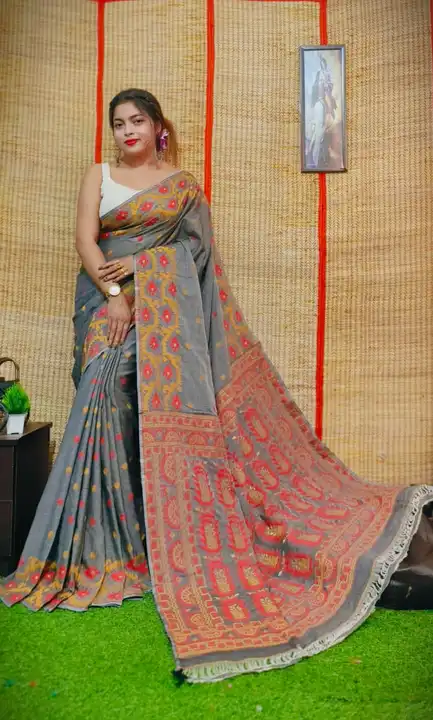 Cotton Handloom jamdani saree  uploaded by Debasree Boutique on 3/26/2023