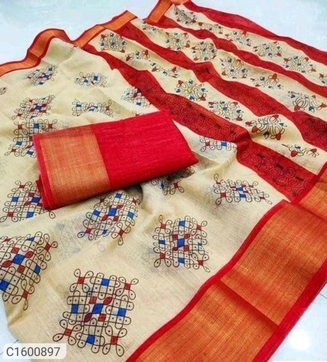 GERGEOUES PRINTED COTTON SAREES uploaded by SN creations on 3/1/2021